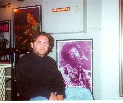 Me at Bl Rock Caf in Troms (1998); Actual size=180 pixels wide